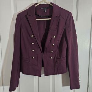 White House Black Market Plum Double-Breasted Blazer